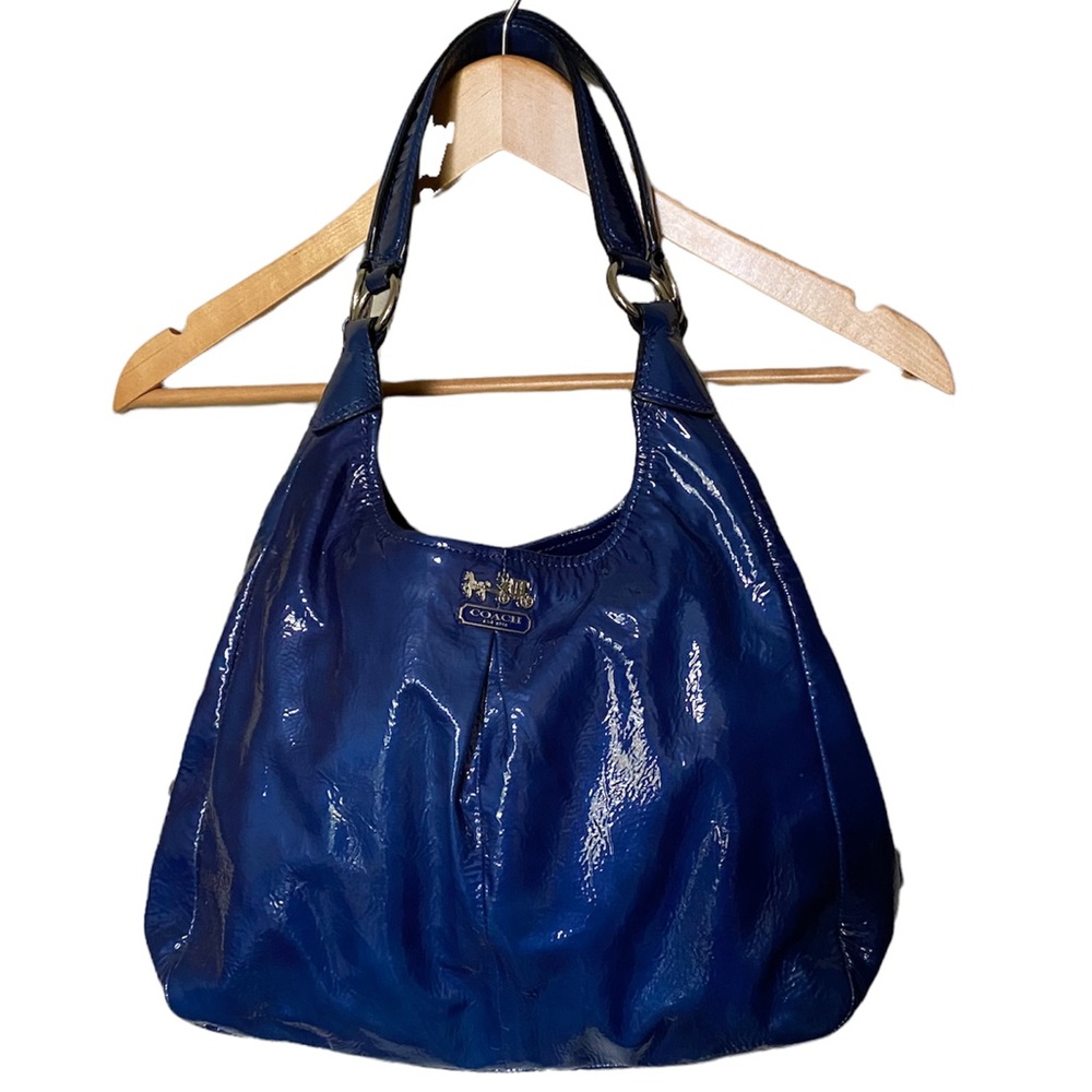 Coach Cobalt Blue Patent Leather Handbag